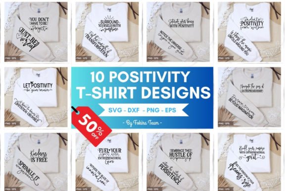 A Designer's Review of This Positivity Graphics Bundle for T-Shirt Projects