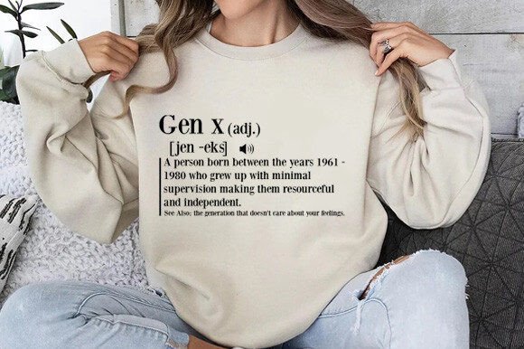 A Graphic Designer's Take on This Gen X Definition T-Shirt Design