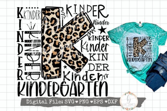 A Kindergarten Typography Graphic for T-Shirt & Craft Projects