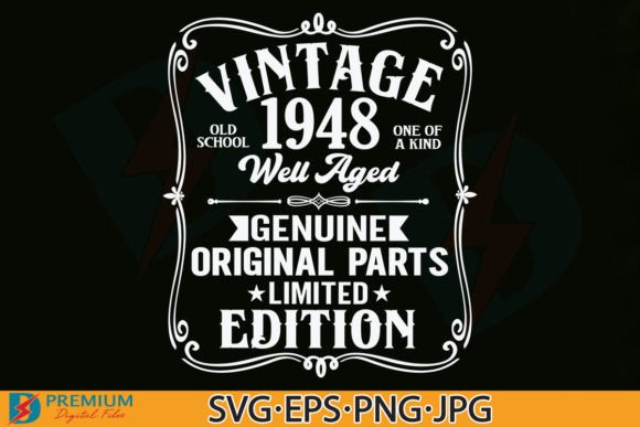 A Vintage 75th Birthday Graphic for Branding & T-Shirt Designs