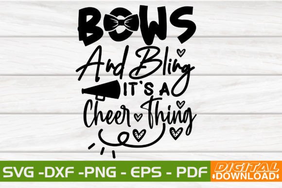 Bows and Bling: A Cheerful Graphic for T-Shirt Designs