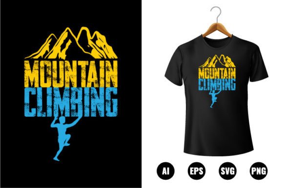 Climbing T-shirt Design 48: A Graphic Asset for Editorial Use