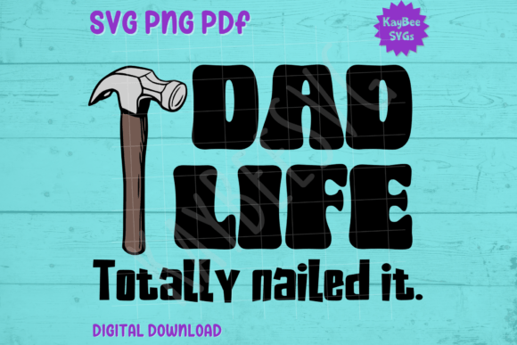 Dad Life: A Humorous Hammer Graphic for Casual Branding