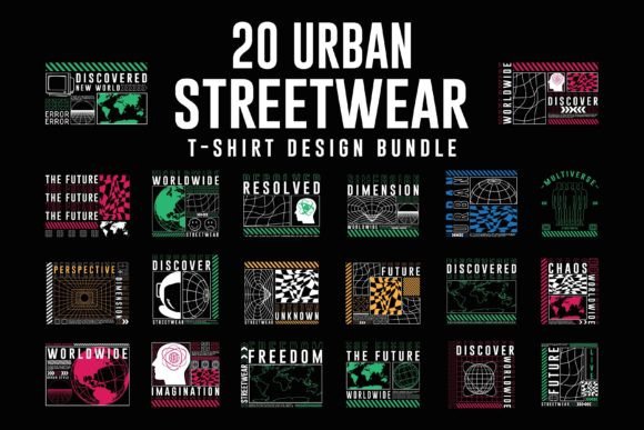 Urban Streetwear Graphics for Editorial T-Shirt Design Content