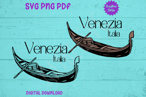 Venezia Italia Gondola Graphics for T-Shirt Designs & Branding